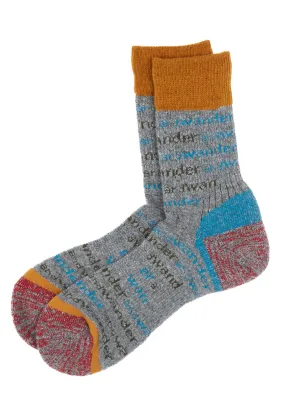 And Wander Wool Socks - Light Grey