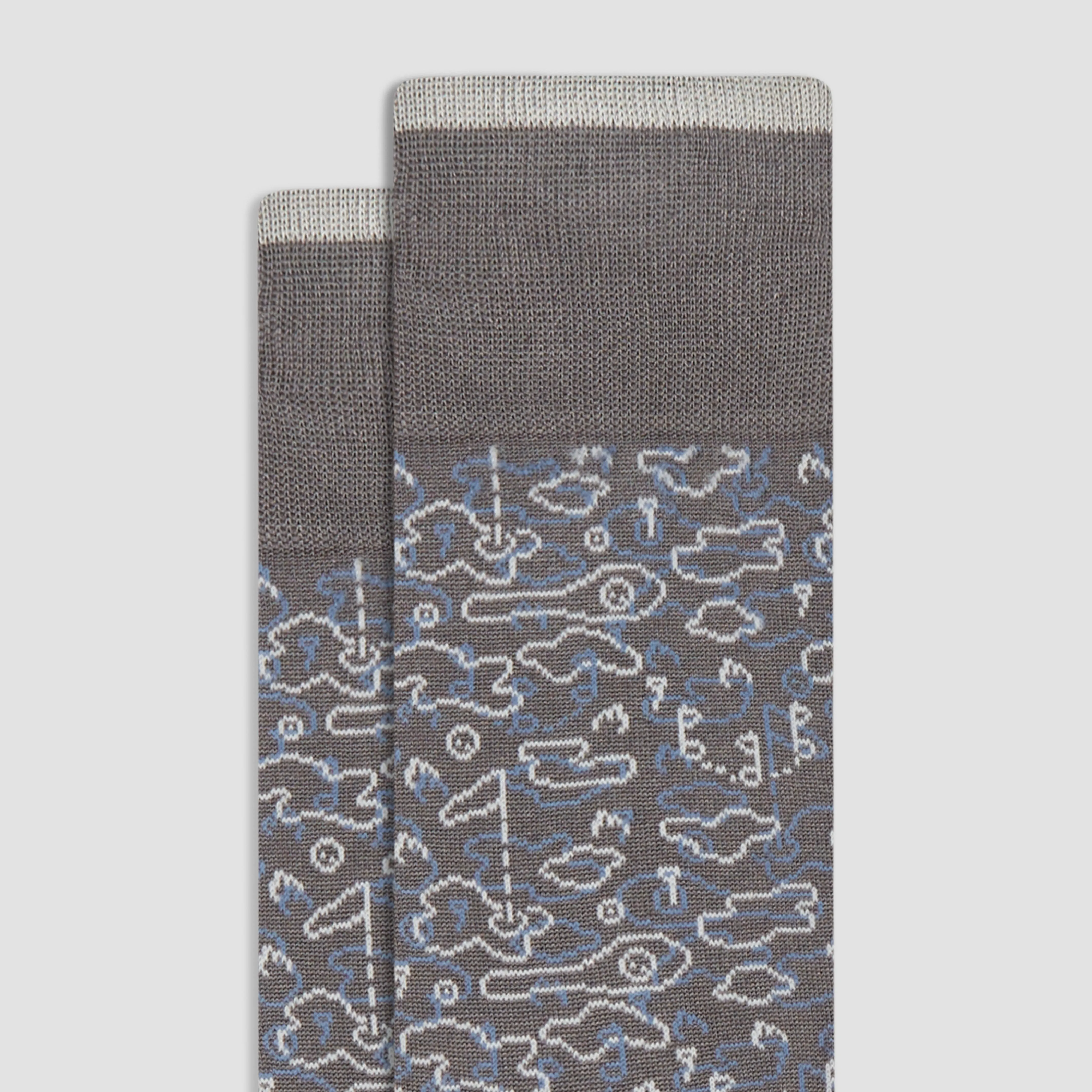 Abstract Mid-Calf Socks