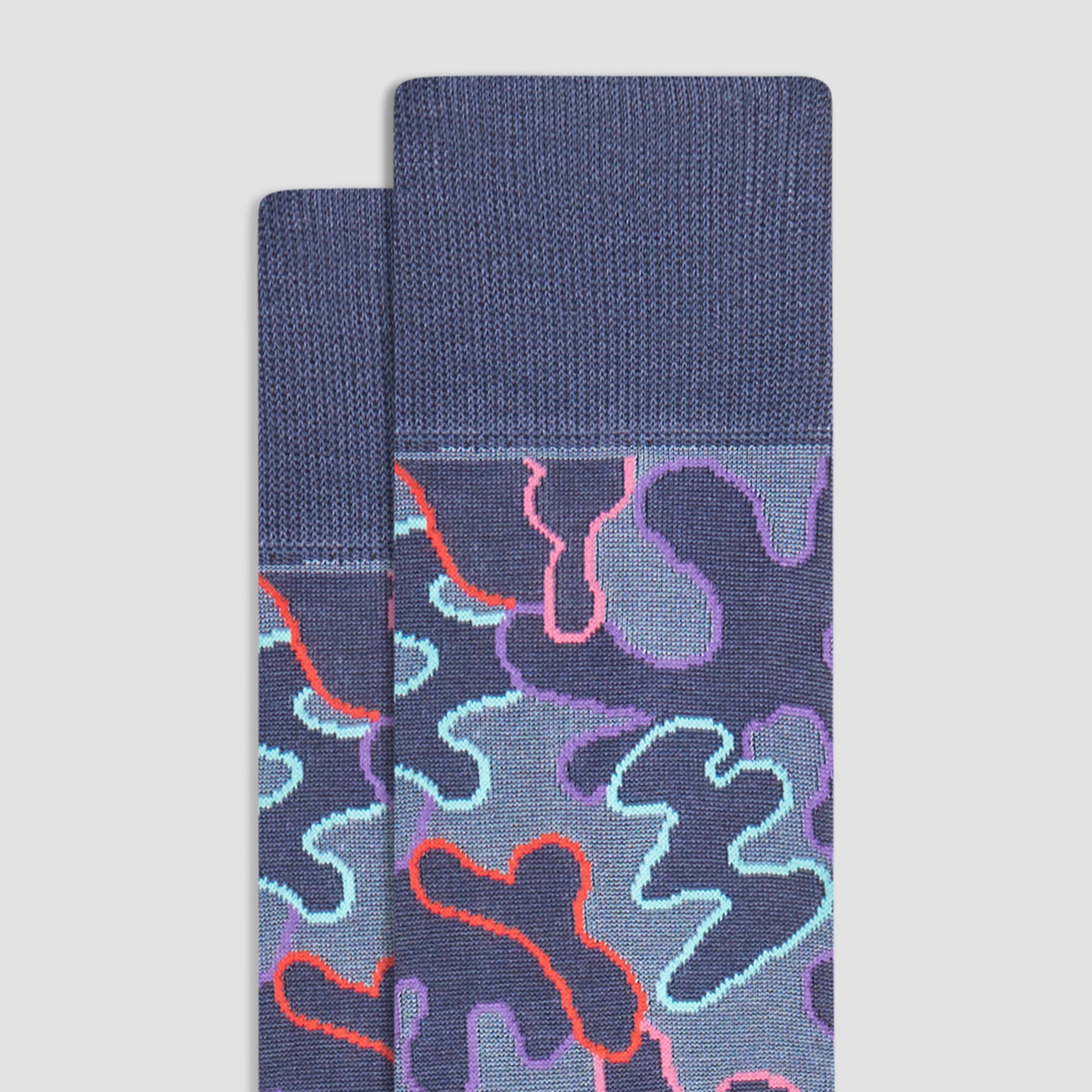 Abstract Mid-Calf Socks