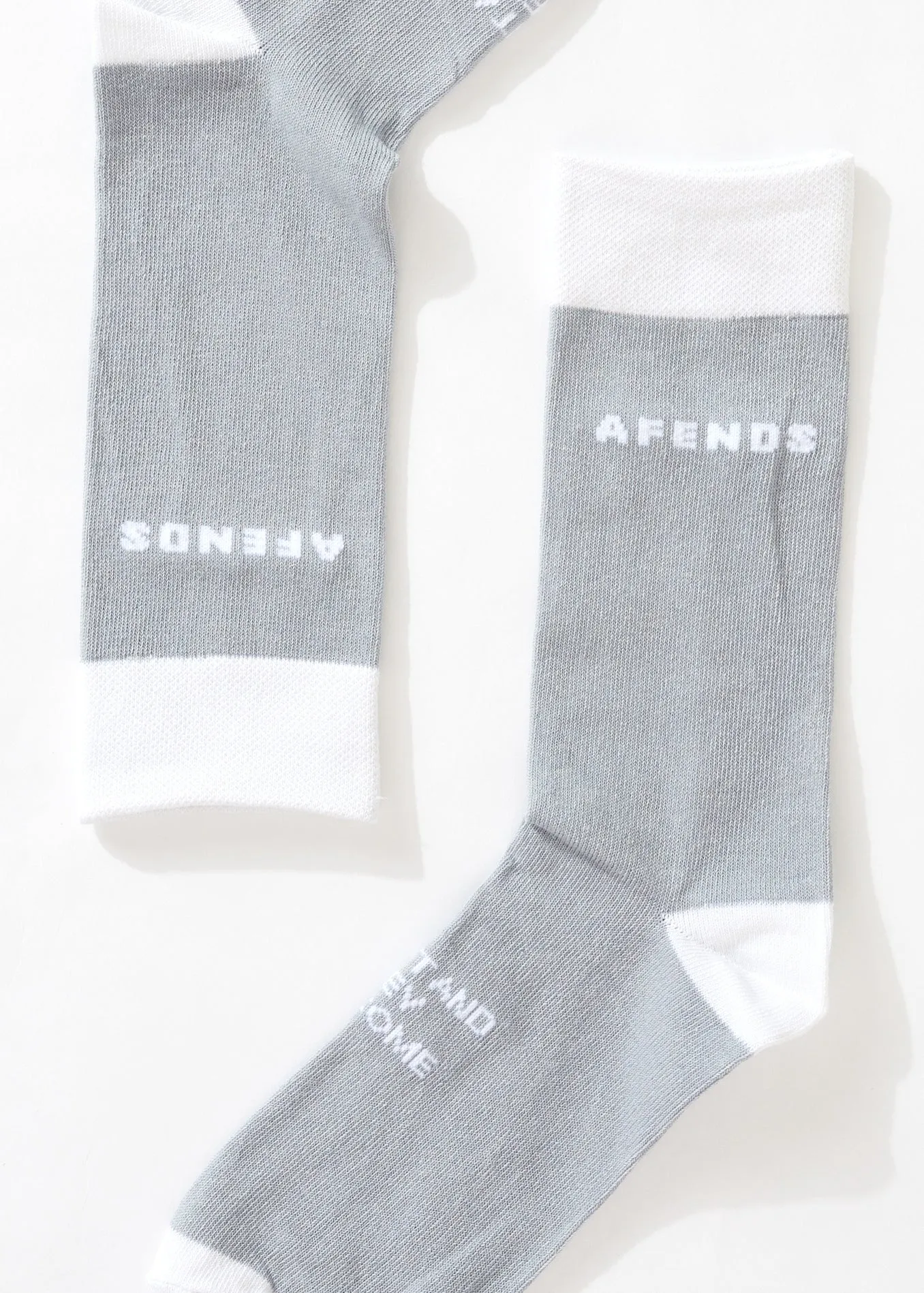 AFENDS Unisex Build It - Crew Socks - Grey