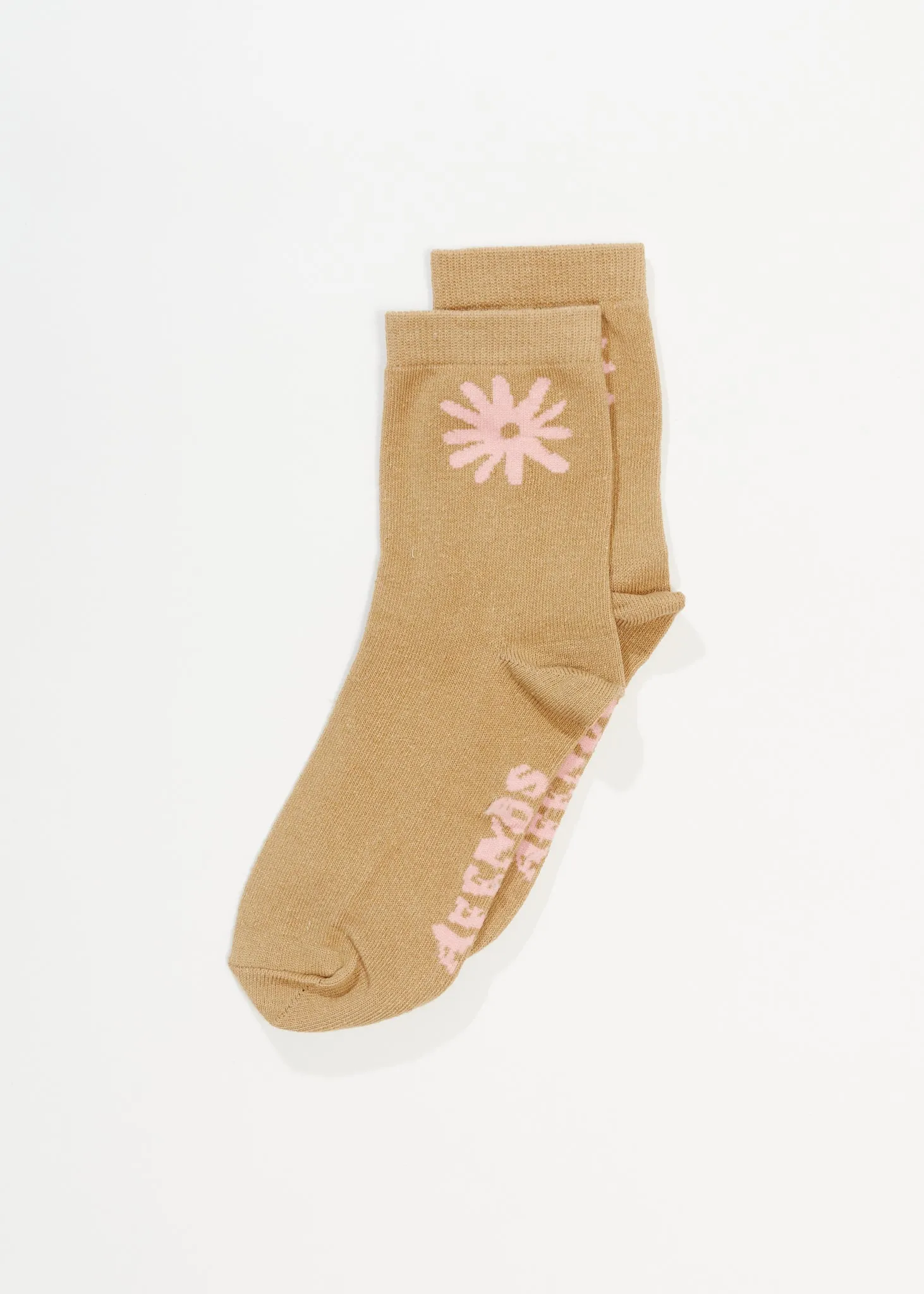 AFENDS Unisex Daze - Crew Socks - Tan