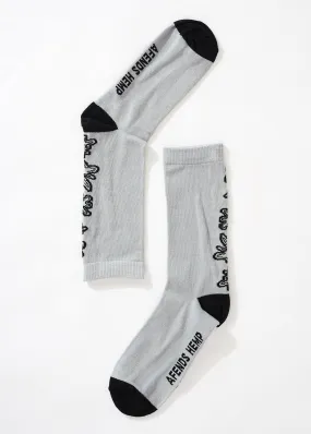 AFENDS Unisex Fixative - Crew Socks - Shadow