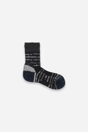 And Wander Wool Socks Black