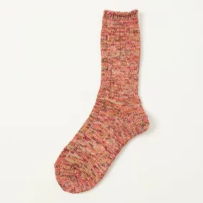 Anonymous Ism 5 Colour Mix Crew Socks - Brick