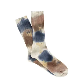 Anonymous Ism Scatter Dye Crew Socks Navy Melange