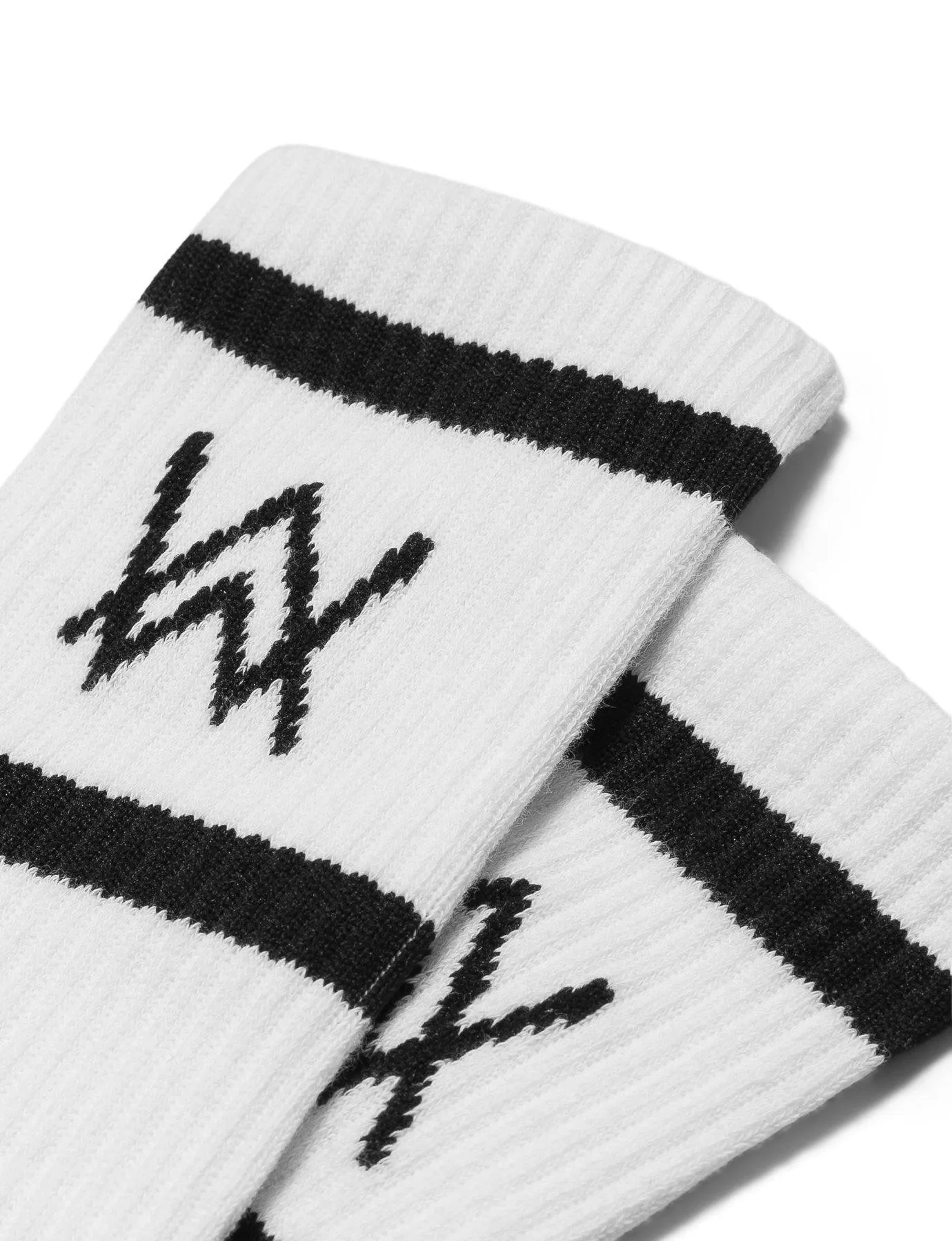 AW LOGO SPORTS SOCKS - BLACK/WHITE