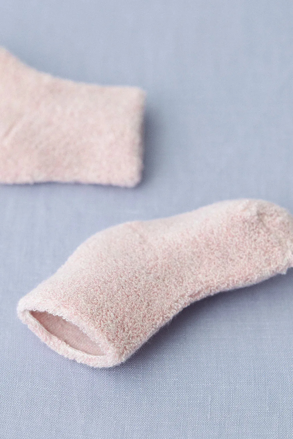 Baby Pile Knit Socks - Pink