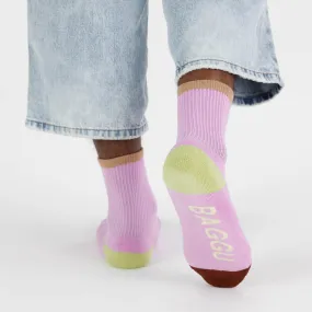 Baggu Ribbed Socks - Peony Mix