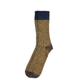 Barbour Twisted Contrast Socks Golden Twist