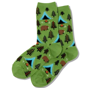 Bear Tent Socks Women's Crew Sock