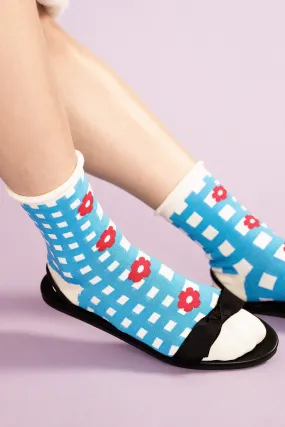 Bloem Crew Socks - Aqua