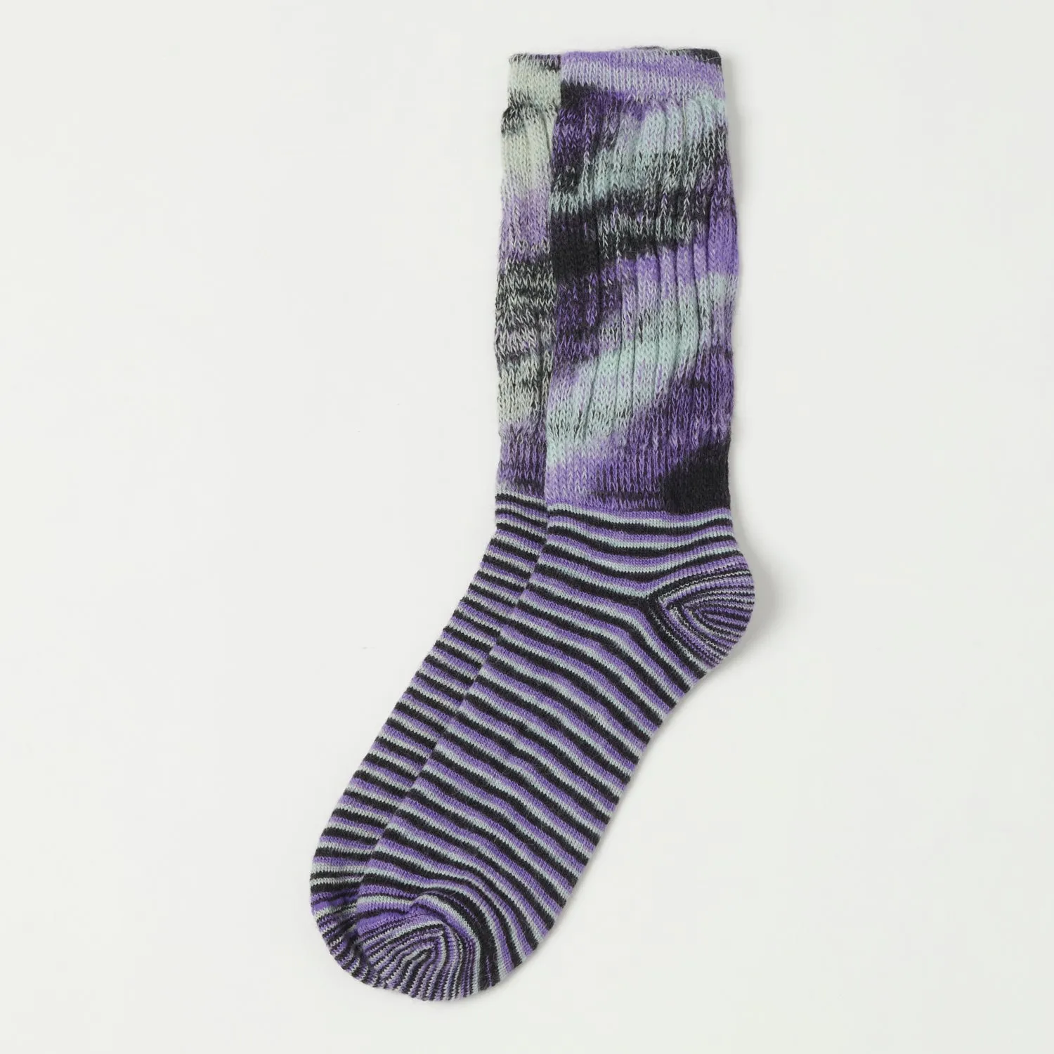 Chamula Loose Rib Socks - Plum