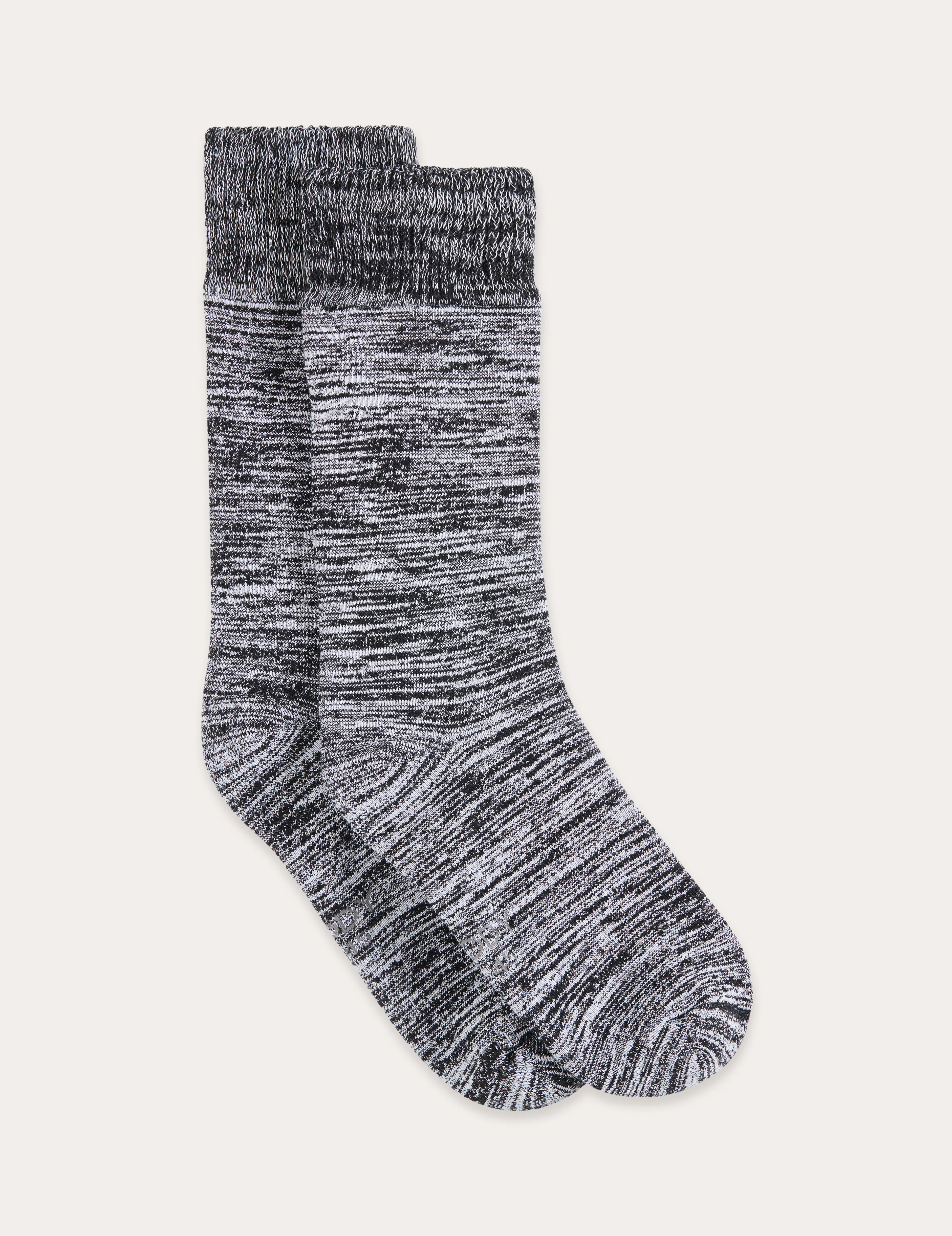 Chunky Bed Socks - Black Marl