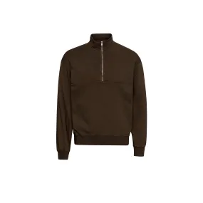 Colorful Standard Organic Quarter Zip Coffee Brown