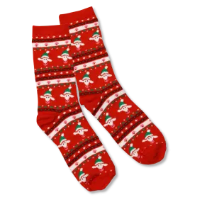 COWS Christmas Adult Socks - Red