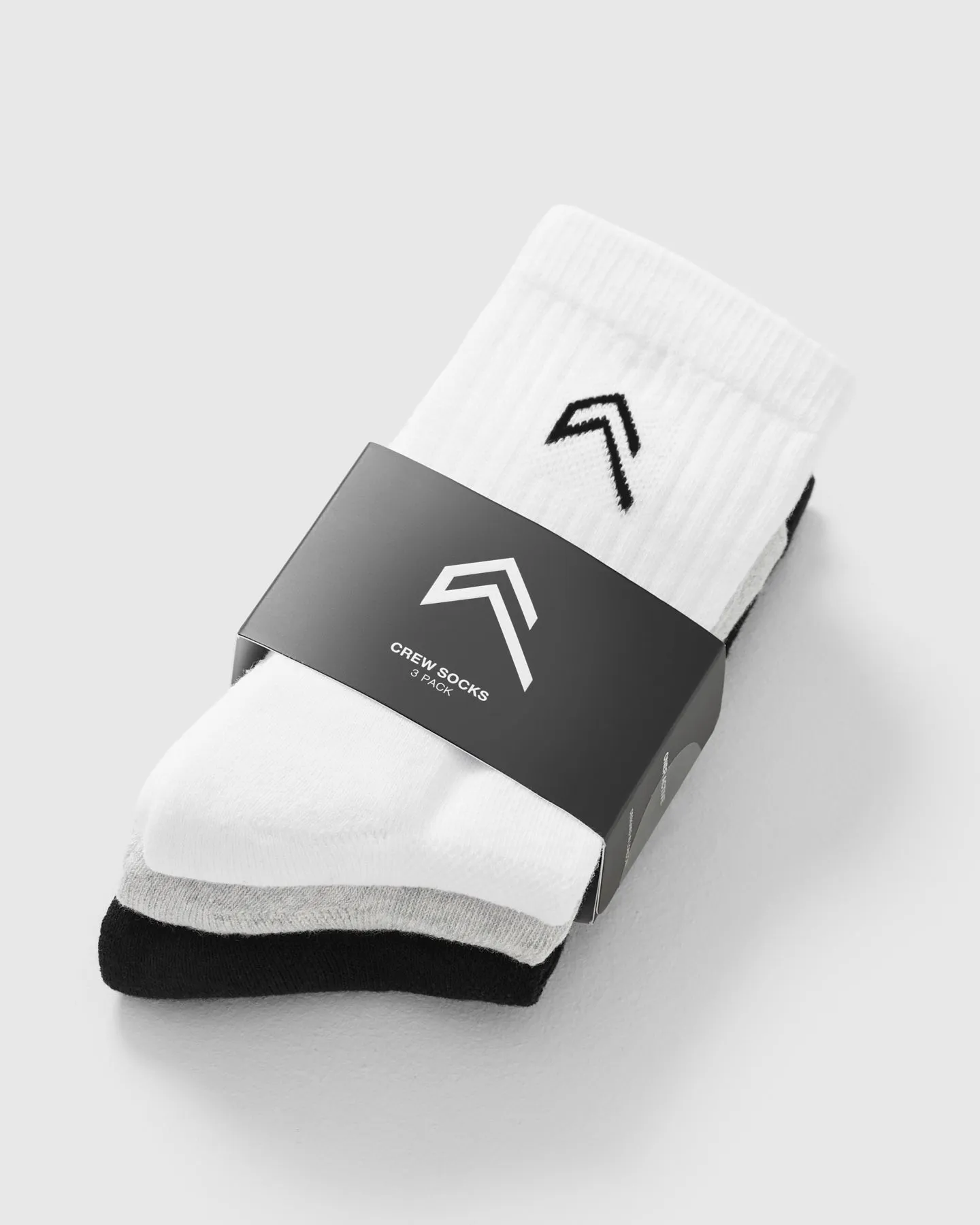 Crew Socks 3 Pack | Grey/White/Black