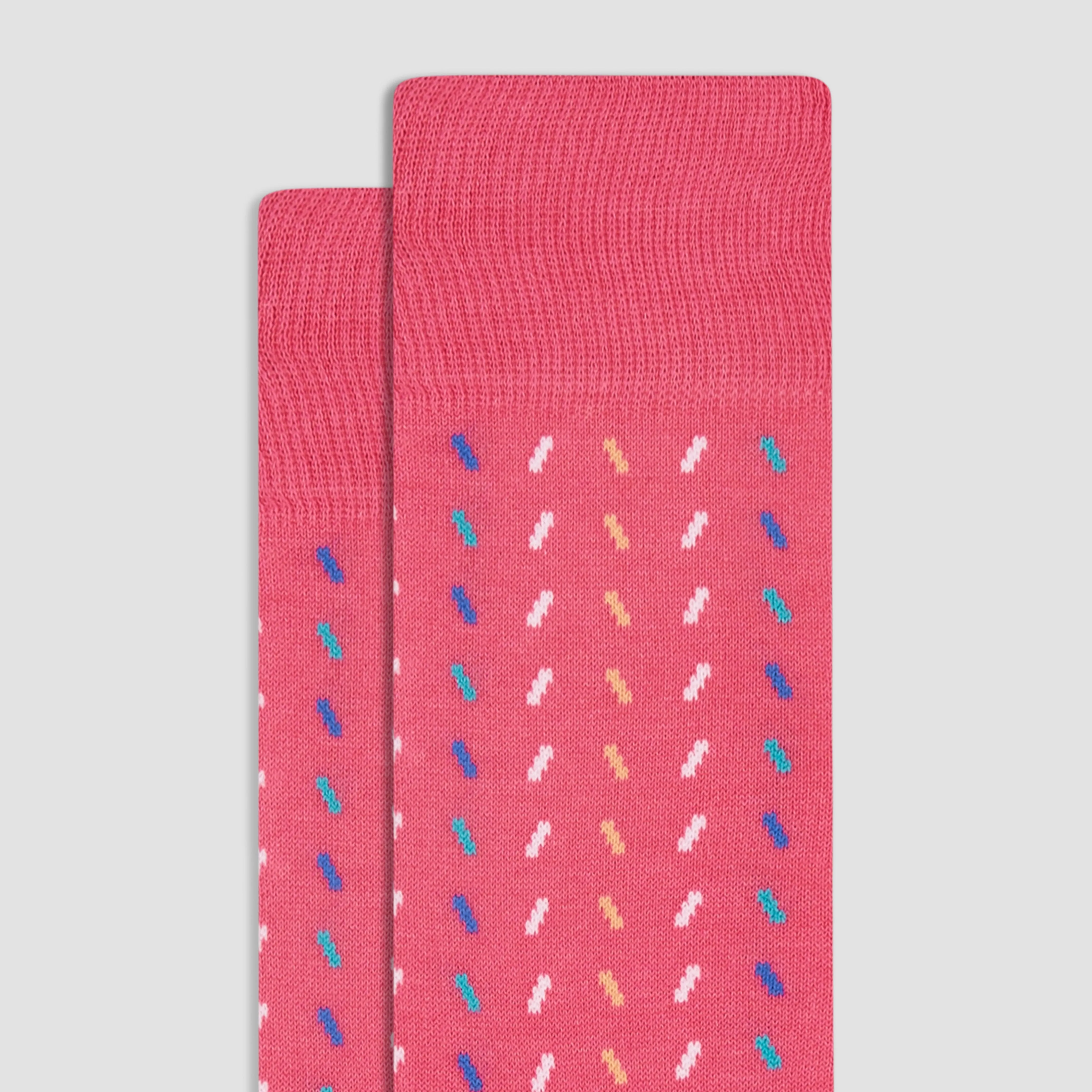 Diagonal Striped Mid-Calf Socks