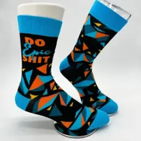 DO EPIC SHIT Men's Novelty Crew Socks