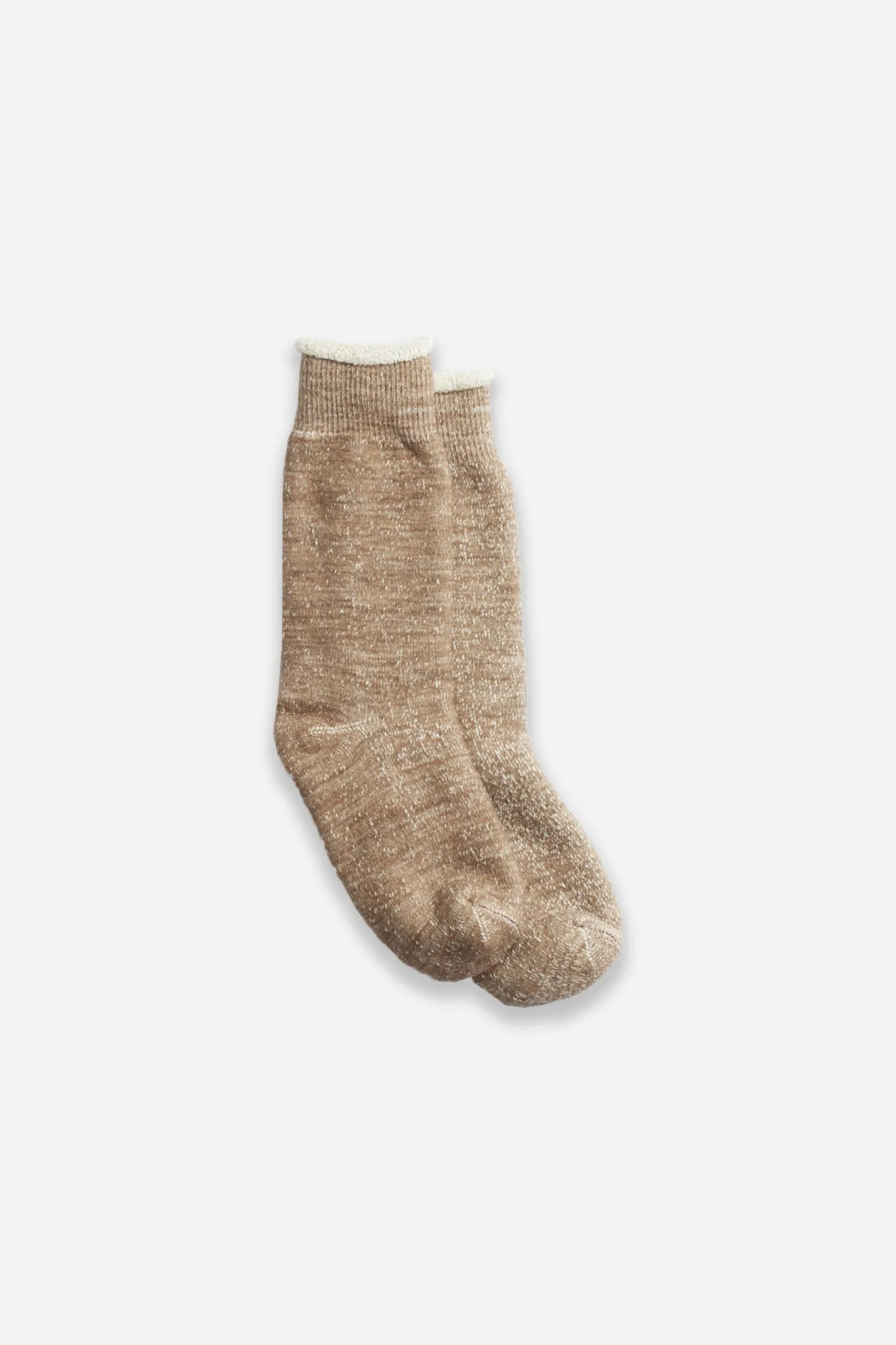 Double Face Crew Socks Camel