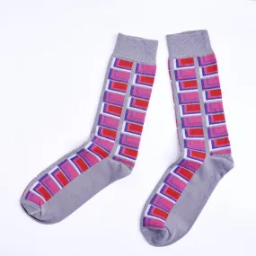 Dress Socks - Bright Days line - Pink & Grey