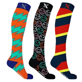 Festival Pack Compression Socks (3-Pairs)