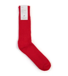 Freight Alpaca Cushion Sole Socks: Red