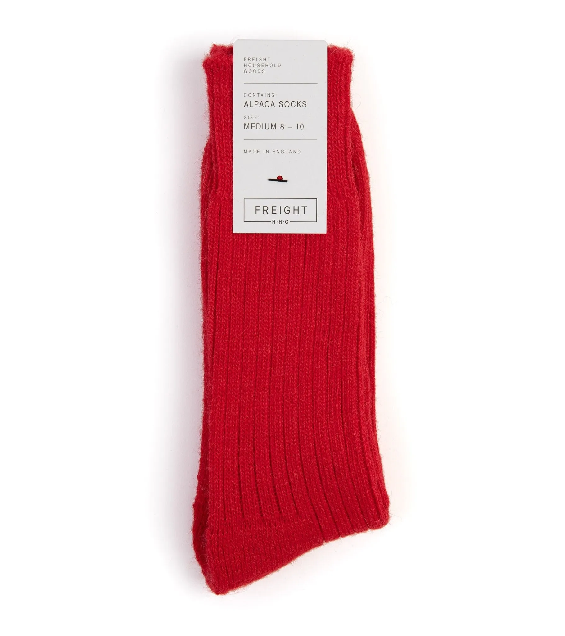 Freight Alpaca Cushion Sole Socks: Red