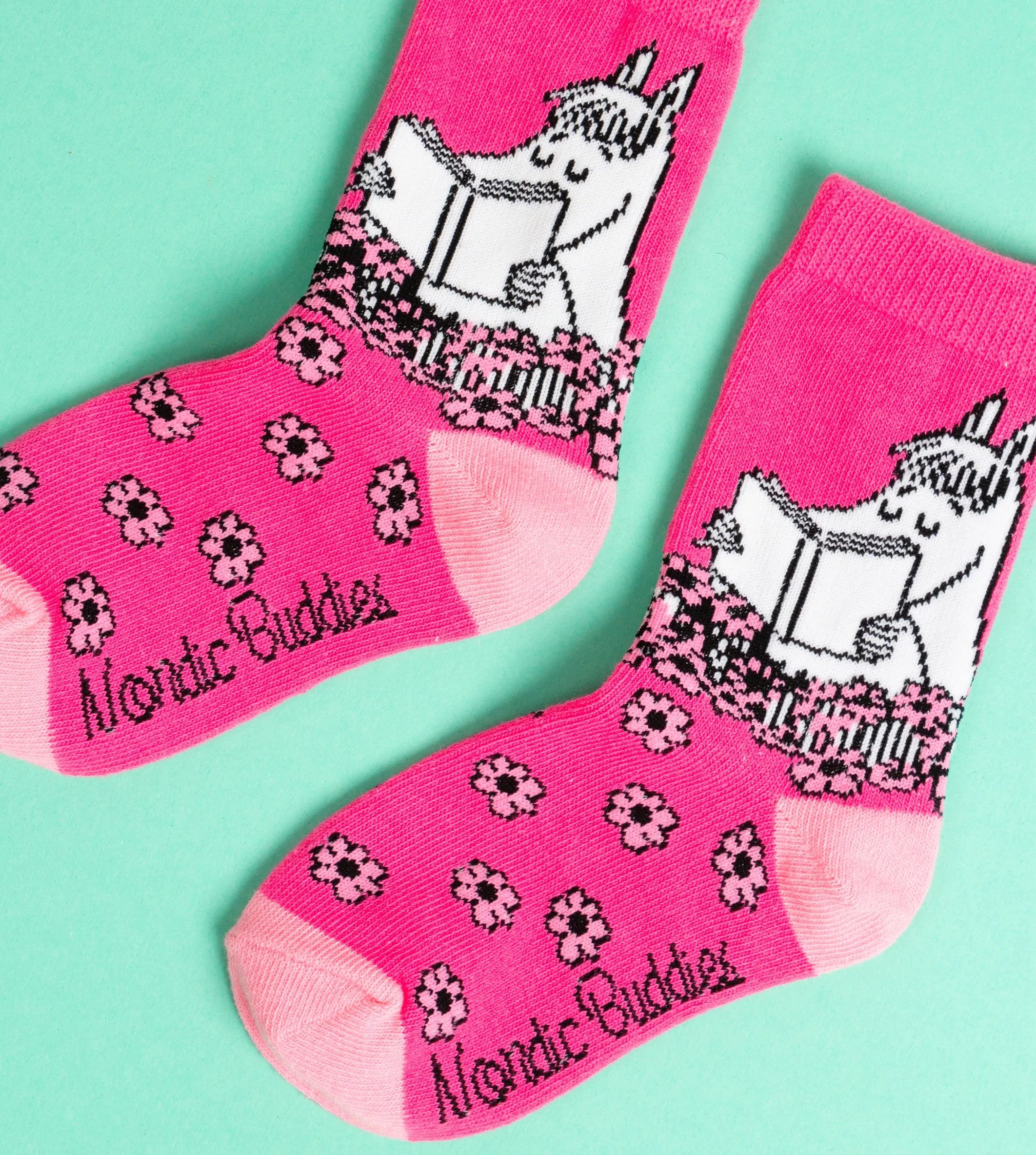 Kids Double Pack Snorkmaiden Socks - Grey/Pink