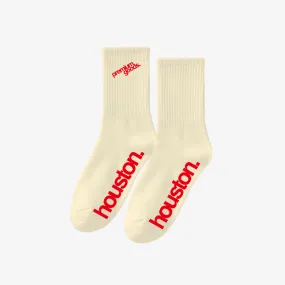 kids premiumgoods. crew socks (cream/red)