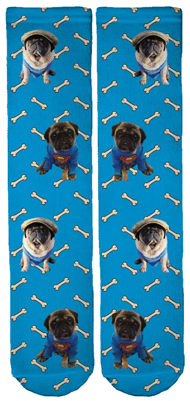 Limited Edition Bubblebecca Pugs Crew Socks