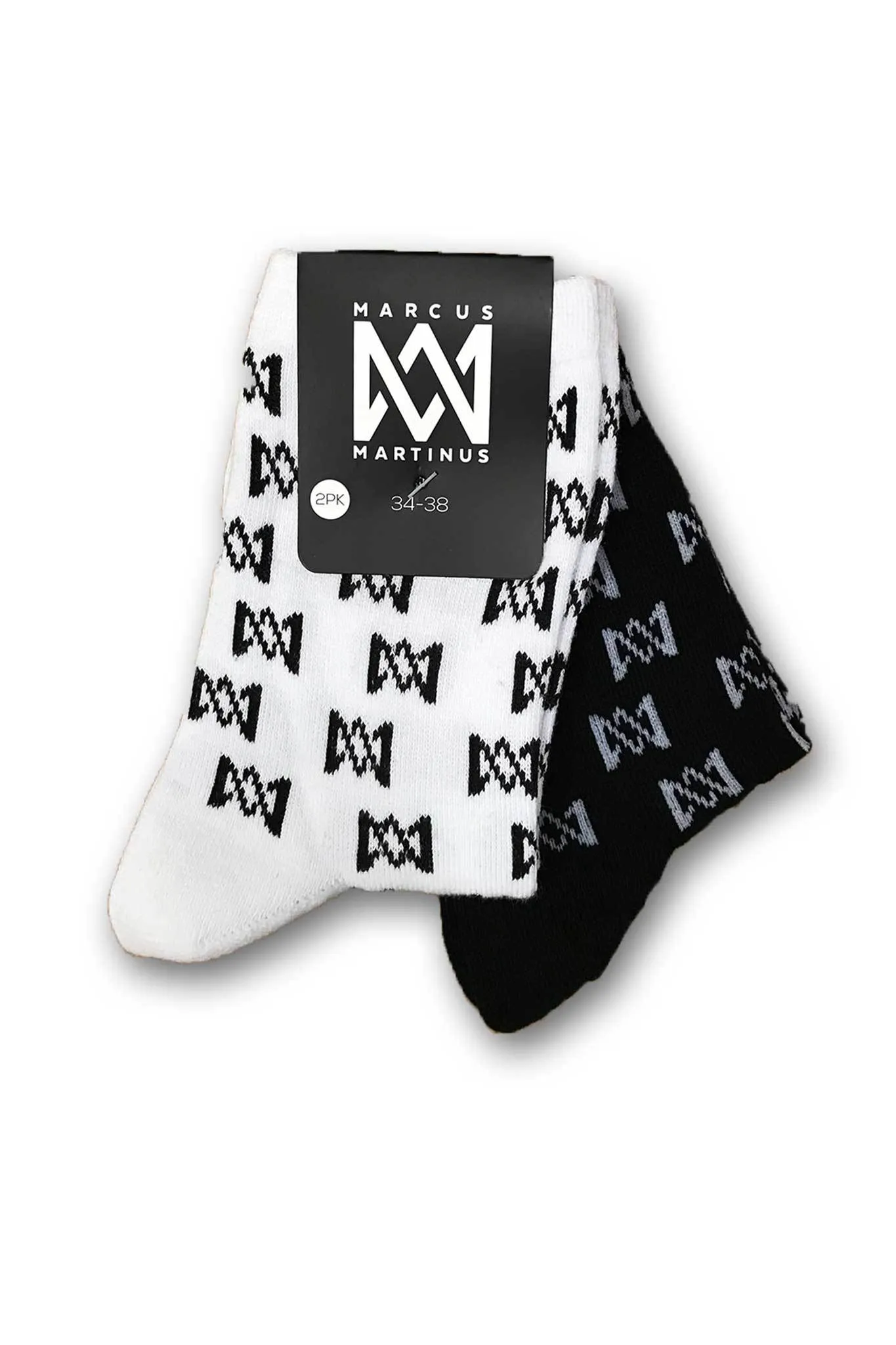 Logo Socks 2-PK - Black & White