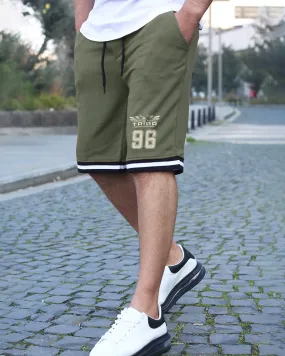 Men Olivegreen Knee Length Sports Shorts