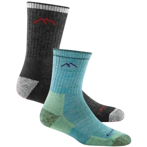 Men's and Women's Hiker Micro Crew 2-Pack Hiking Socks