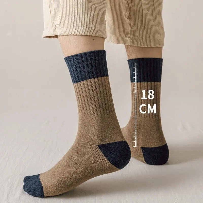 Men's Socks High Tube Thickened Winter Long Tube Terry Men's Socks