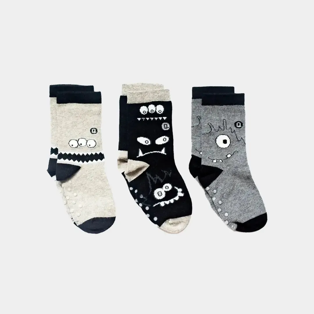 Mixed Patterns Kids Organic Cotton Socks (3-pack)