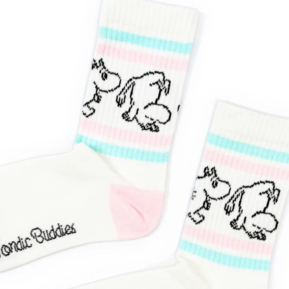 Moomin Retro Socks Pink/Blue - Nordicbuddies