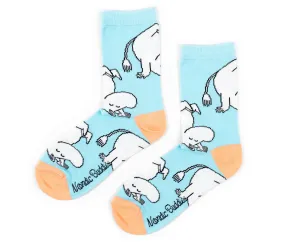 Moomintroll Happiness Ladies Socks - Light Blue