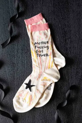 Mother Fucking Girl Power Womens Crew Socks