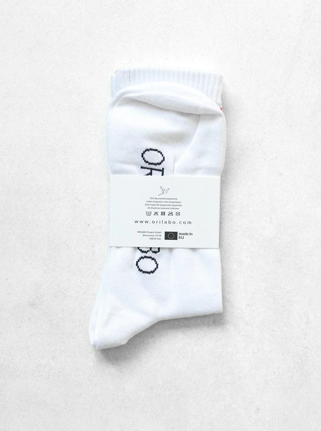 Organic Cotton Socks - White - 1 Pair