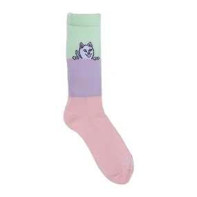 Peek A Nermal Socks (Color Block)