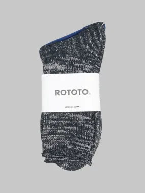 ROTOTO Washi Pile Crew Socks Black