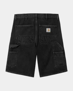 Single Knee Short - Denim | Black (stone washed)