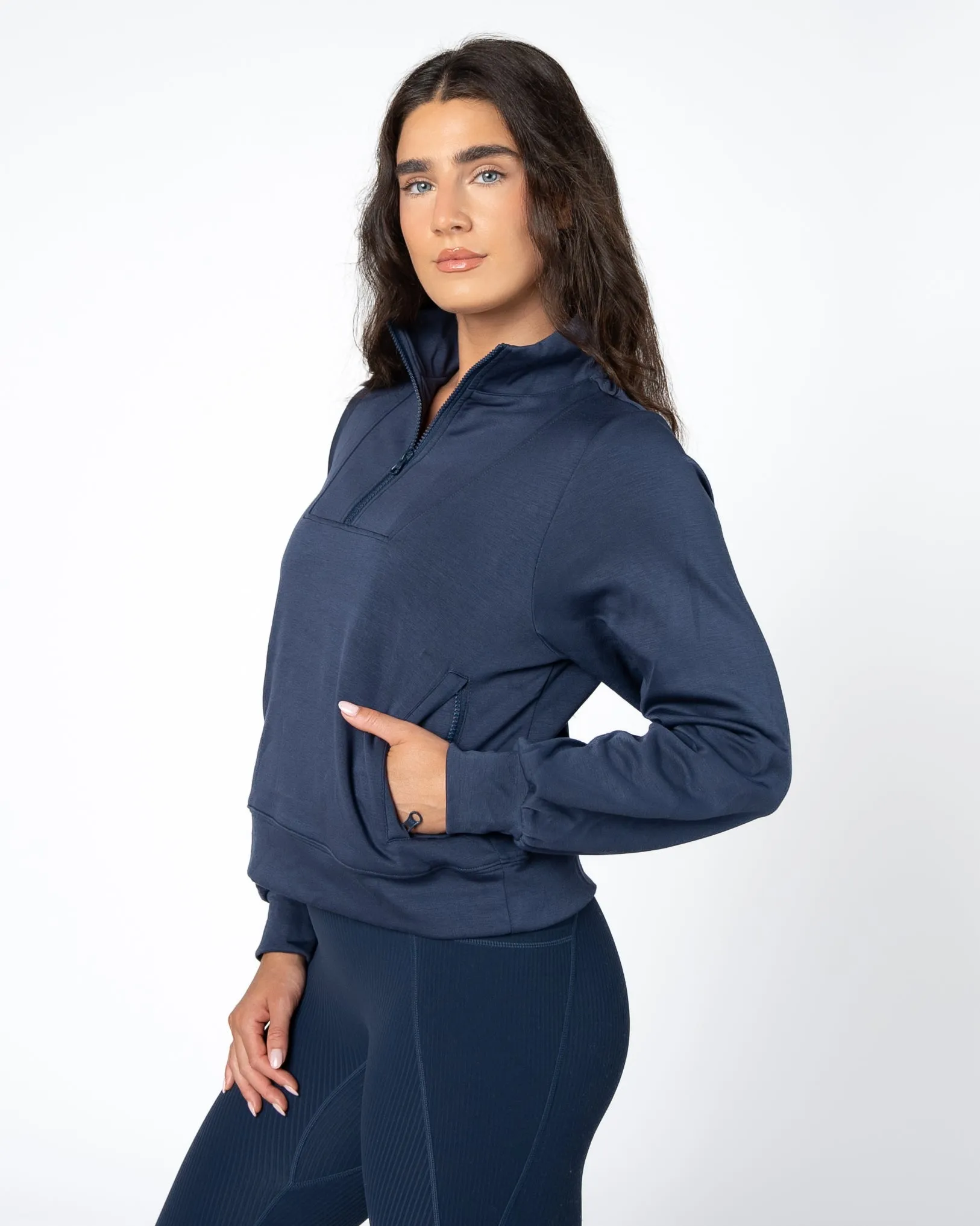 Soft Scuba Quarter Zip - Light Navy