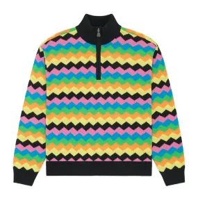 Zig Zag Quarter Zip Sweater